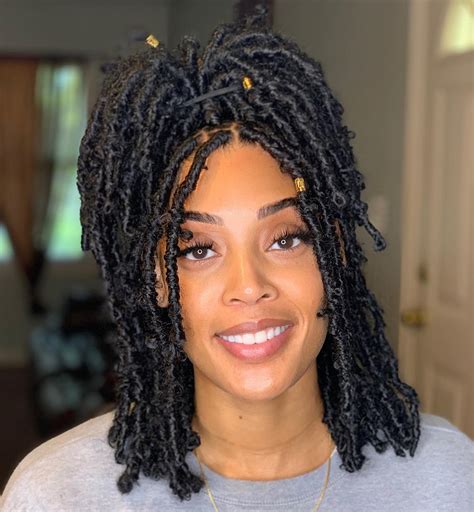 loc styles shoulder length|shoulder length faux goddess locs.